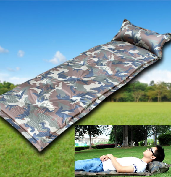 Camouflage Selbstaufblasbare Luftmatratze Schlafmatte Schlafsack Outdoor Openair Festival Camping