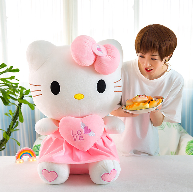 Hello Kitty Hellokitty Plsch HK Cat Plschtier Herz Love Liebe 70cm Geschenk Girl Mdchen Pink Rosa Fan