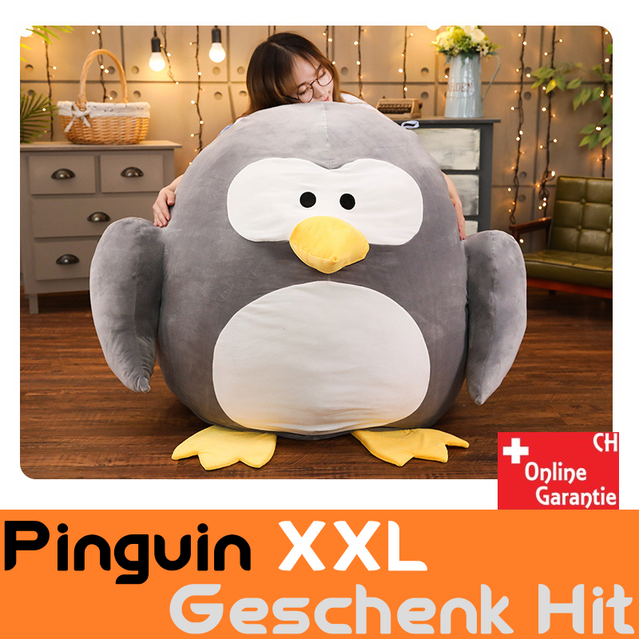 Riesen Pinguin Plüsch XXL grosses Kuscheltier Plüschtier Geschenk Kind Kinder Kinderzimmer Frau Freundin Süss
