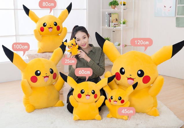 Mega Grosses Pokmon Pikachu Plsch XXL Plschtier 120cm XXL Kuschel Kuscheltier TV Serie Gaming Geschenk Kind Kinder Pokemon Fan