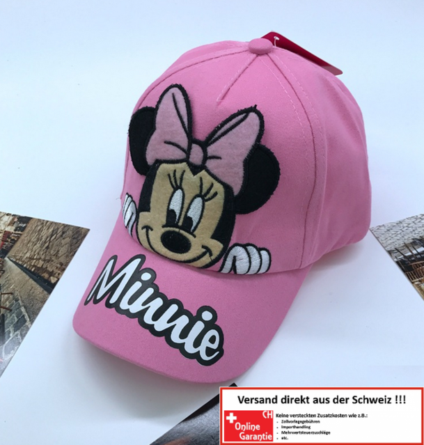 Disney Minnie Maus Mouse Baseball Cap Kappe Mtze fr Kinder Mdchen Girl Pink Rosa Prinzessin Baumwolle