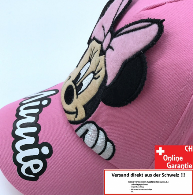 Disney Minnie Maus Mouse Baseball Cap Kappe Mtze fr Kinder Mdchen Girl Pink Rosa Prinzessin Baumwolle