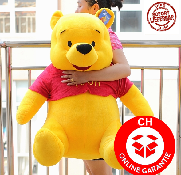 Grosser Winnie Puuh XXL Plsch Br Plschbr Gelb Kinder Serie Honig Disney TV Kino Geschenk Kind Kinder Sammler Fan