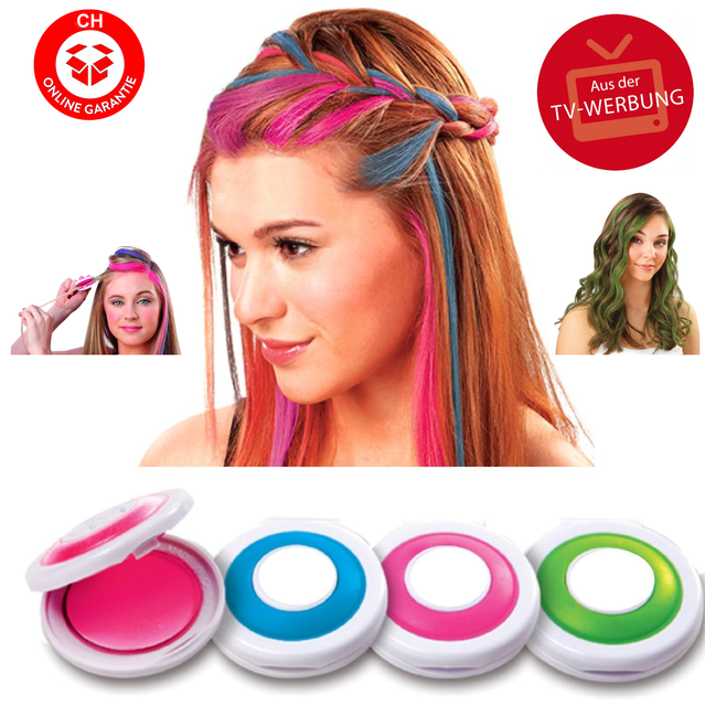 Hot Huez Temporary Hair Chalk - Haarkreide, Tnung, Frben, Farbe - 4 Farben 