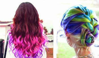 Hot Huez Temporary Hair Chalk - Haarkreide, Tönung, Färben, Farbe - 4 Farben Set TV Werbung Hit 