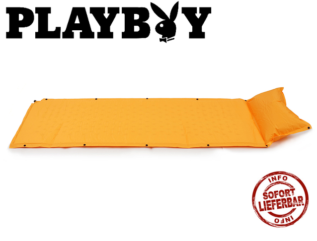  Playboy Physical Schlafmatte Schlaf Matratze Schlafsack Festival Openair Camping Neu Orange Hingucker