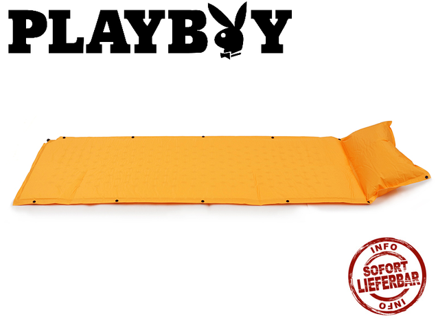 Playboy Physical Schlafmatte Schlaf Matratze Schlafsack Festival Openair Camping Neu Orange Hingucker