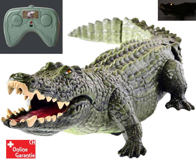 Ferngesteuertes Krokodil Alligator RC Spielzeug mit Controller Kinder Kind 45cm