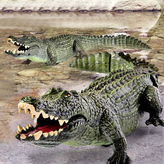 Ferngesteuertes Krokodil Alligator RC Spielzeug mit Controller Kinder Kind 45cm