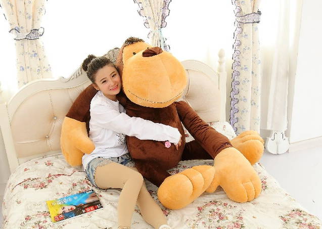 Affe Plschaffe Monkey Plsch XXL Plschtier XXXL Kuschelaffe ffchen 150cm 1.5m Geschenk Geburtstag Kind Kinder Frau Freundin