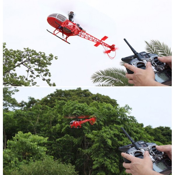 Air Lama mit LCD Fernsteuerung 4 Kanal Heli Hubschrauber Helikopter 70cm