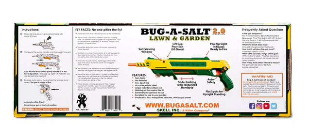 BUG-A-SALT 2.0 LAWN & GARDEN Salz Gewehr Fliegen Salzgewehr Salzpistole Flinte Insekten Gadget / Neu Schweiz