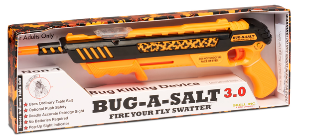 BUG-A-SALT 3.0 Anti Fliegen Gewehr Bug-A-Salt Angriff auf die Insekten BUG-A-SALT 3.0 Salz Gewehr Flinte Salzgewehr Fliege USA Hit Orange Crush 3.0 