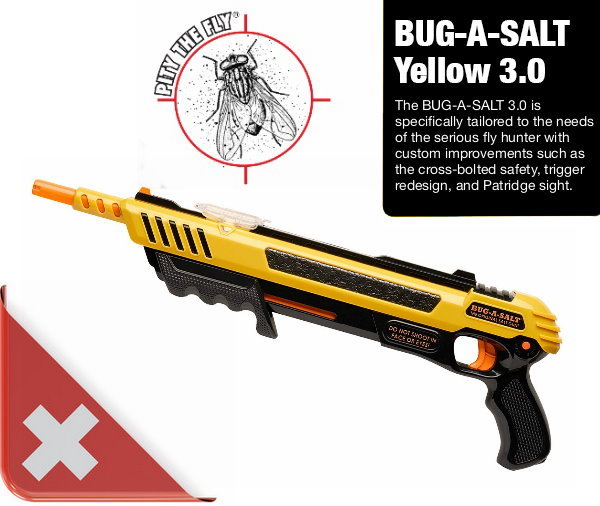 BUG-A-SALT 3.0 Anti Fliegen Gewehr Bug-A-Salt Angriff auf die Insekten BUG-A-SALT 3.0 Salz Gewehr Flinte Salzgewehr Fliege Flinte USA Hit