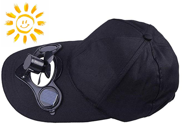Baseball Cap Solar Mütze Kappe integriertem Ventilator Sommer Gadget Fan Kühlung Kleidung Openair Camping Ferien Sonne Solarbetrieben