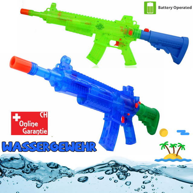 Batteriebetriebenes Wasser Spielzeug Wassergewehr Wasserpistole Wasser Pistole Gewehr XXL Spielzeug Kind mit LED Licht und Sound Sommer Sommerspielzeug Toy