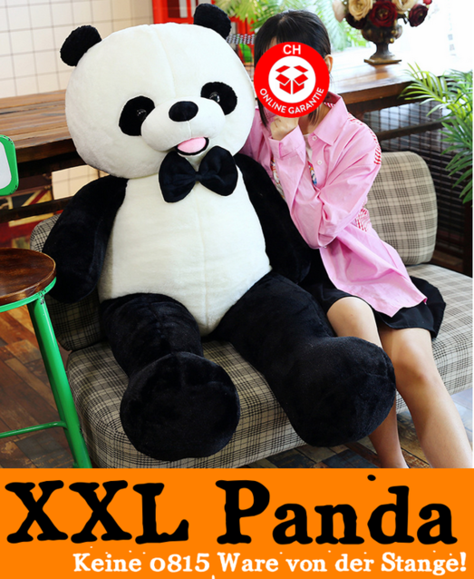 Hochwertiger XXL Panda Bär Pandabär Plüschbär Schwarz Weiss Teddy 150cm Geschenk Kind Kinder Frau Freundin 1.5m / Neu Weihnachten