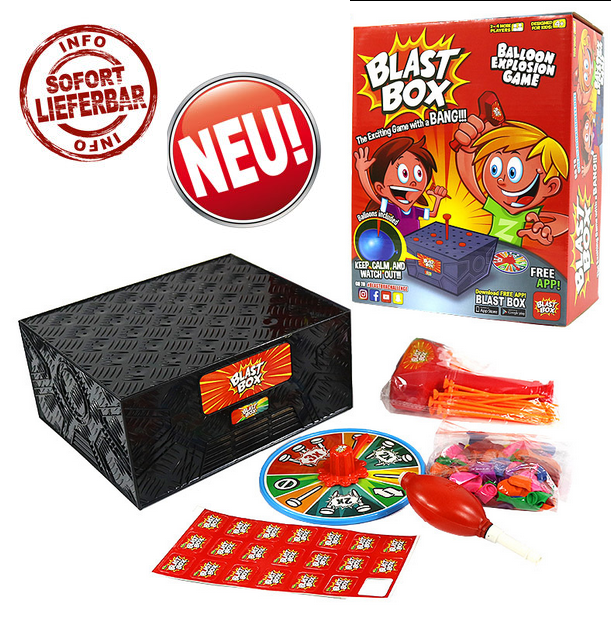 Blast Box Ballon Spiel Spielzeug Explosionsbox Familie Party Spass Kind Kinder Zuhause Deheimu