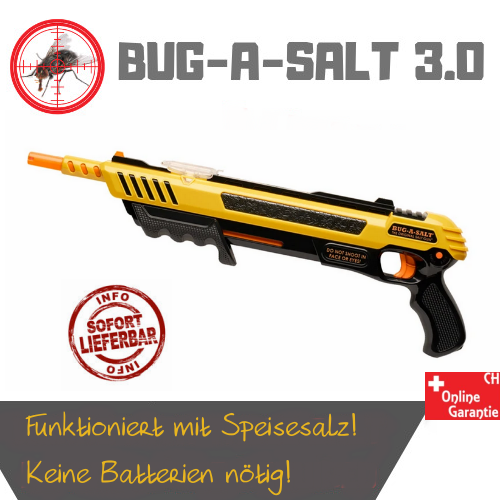 Bug-A-Salt 3.0 Salz Gewehr Pistole gegen Fliegen Mücken Sommer Salzgewehr Fliegenklatsche / Neu