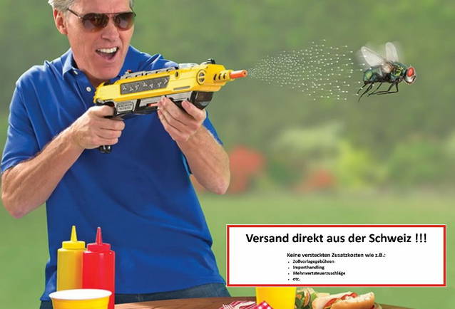 BUG-A-SALT neueste 3.0 Salzpistole Salzgewehr Salz Fliegengewehr Sommer Fliege Fliegen Fliegenfalle Fliegenklatsche Mücke Schweiz Sommer Gadget Männer Spielzeug 