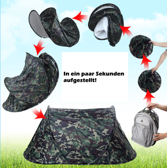 Camouflage Militär Wurf Zelt Wurfzelt Pop Up Zelt Camping Festival Jagd Schnell Rapid Popup Zält kleines Packmass