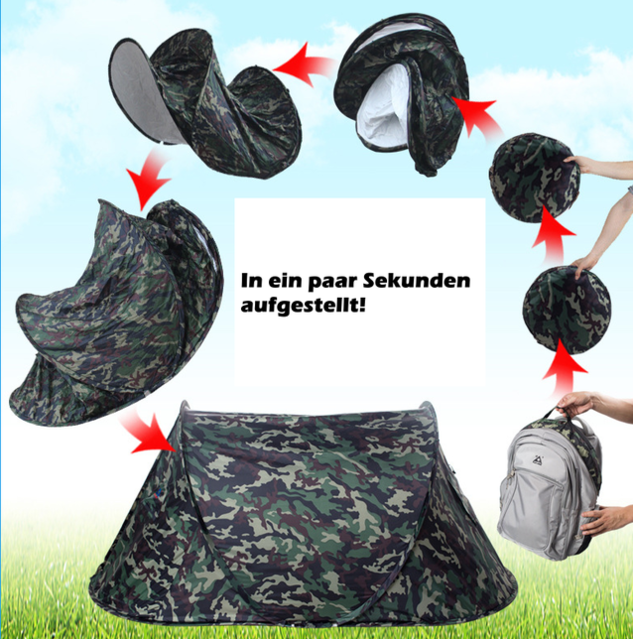 Camouflage Militr Wurf Zelt Wurfzelt Pop Up Zelt Camping Festival Jagd Schnell Rapid Popup Zlt kleines Packmass