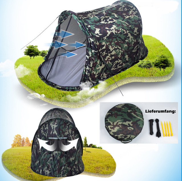 Camouflage Militär Zelt Pop-Up Wurfzelt Tarn Zält Camping Openair Outdoor Jagd kleines Packmass