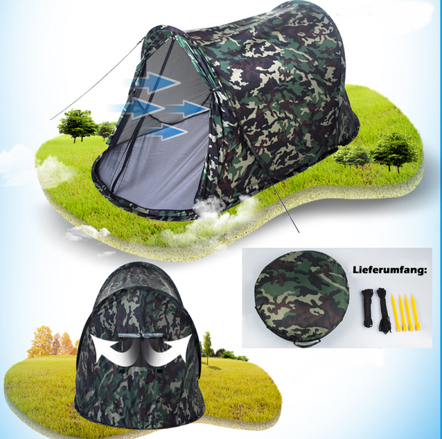 Camouflage Militr Zelt Pop-Up Wurfzelt Tarn Zlt Camping Openair Outdoor Jagd kleines Packmass