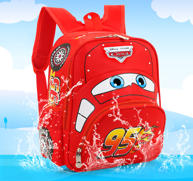 Disney Cars Lightning McQueen 95 Kinderrucksack Rucksack Tasche Auto Junge Kind Kinder Kindergarten Primarschule Rot