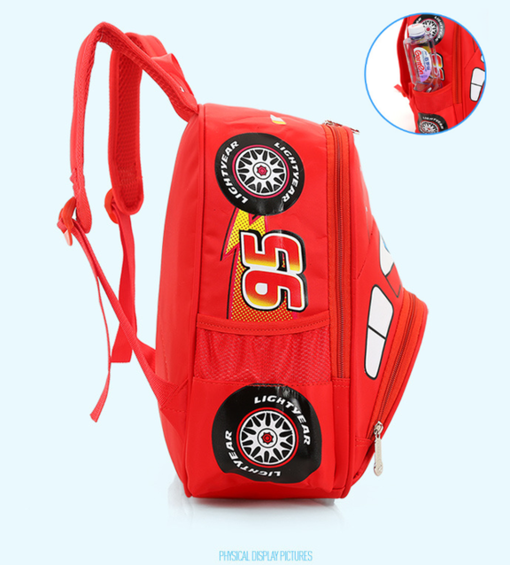 Disney Cars Lightning McQueen 95 Kinderrucksack Rucksack Tasche Auto Junge Kind Kinder Kindergarten Primarschule Rot