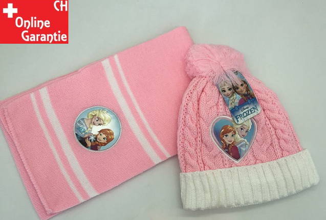 Disney Frozen - Die Eiskönigin Elsa und Anna Winter Mütze Strickmütze Cap Kappe Schal Handschuhe Beanie Kappe Mütze Mädchen Set Fan Accessoire 