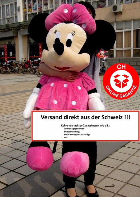 Disney Minnie Maus Plüsch Tier Plüsch XXL 130 cm Geschenk Mädchen Pink