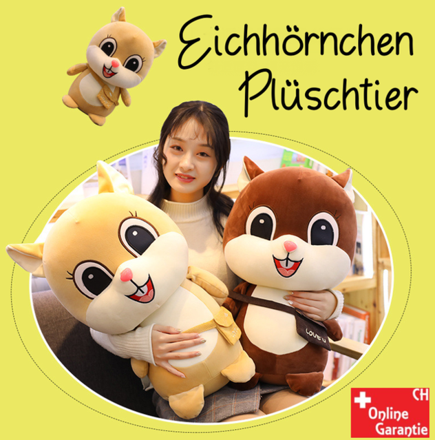Eichhörnchen Plüsch Plüschtier Kuscheltier Stofftier XL Grösse Love U 60cm Geschenk Kind Kinder Frau Freundin Waldtier