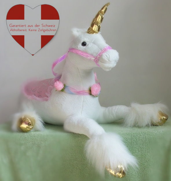 Einhorn Plschtier Plsch Pferd Geschenk Kinder Mdchen Unicorn 2 Farben Weiss Rosa Pink XXL