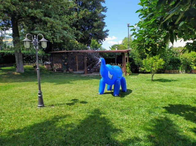 Elefanten Sprinkler fr Garten Kinder Pool Sommer Wasser Spielzeug XXL Badi Abholbereit Aufblasbar Elefant