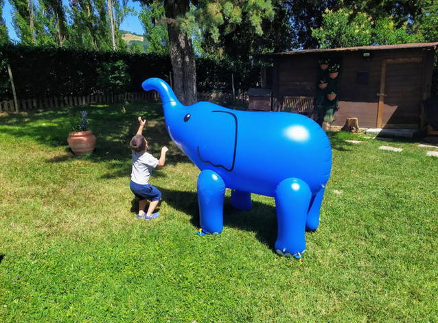 Elefanten Sprinkler fr Garten Kinder Pool Sommer Wasser Spielzeug XXL Badi Abholbereit Aufblasbar Elefant