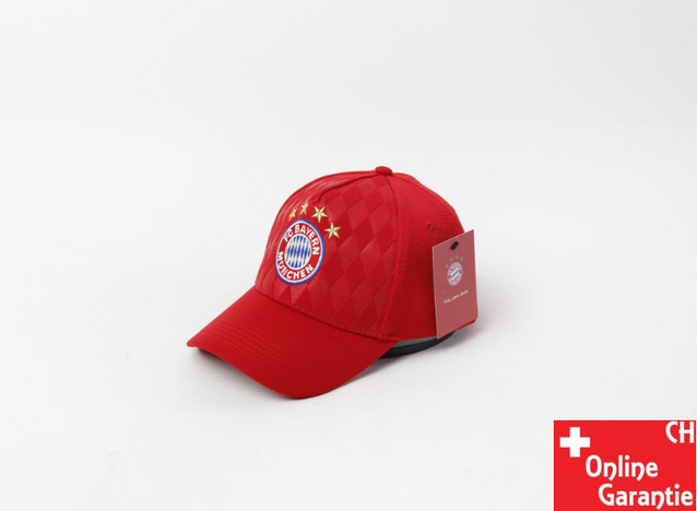 FC Bayern München Baseballcap Logo Rot Schwarz FCB Fussball Fan Cap Kappe Mütze Schweiz Schwarz