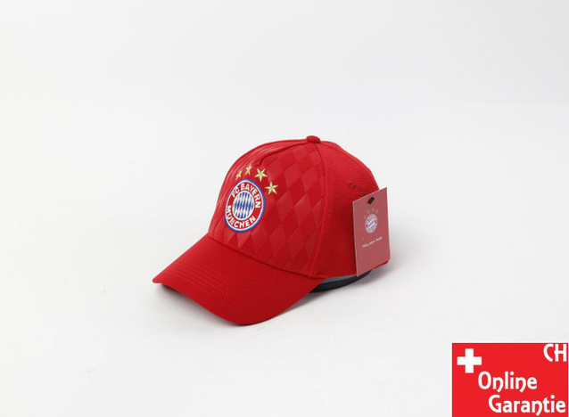 FC Bayern Mnchen Baseballcap Logo Rot Schwarz FCB Fussball Fan Cap Kappe Mtze Schweiz Schwarz