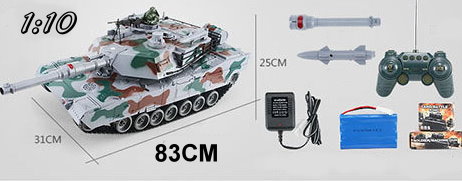 Ferngesteuerter RC Mega Riesen Panzer XXL 83cm Airsoft Softair BB Tank 1:10 Geschenk Modellbau 