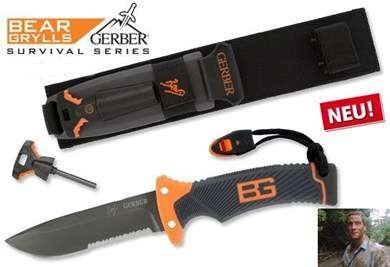 GERBER Bear Grylls Ultimate Knife Messer SURVIVOR ÜBERLEBEN TEIL­WEL­LENSHLIFF NEU Outdoor Jagd