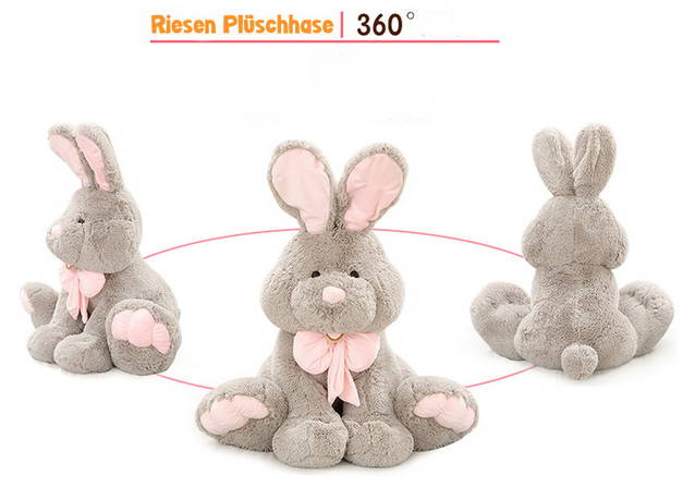 Grosser Plüschhase Plüsch Hase Häschen Geschenk Kinder Kanichen ca. 120cm Mädchen Jungen 