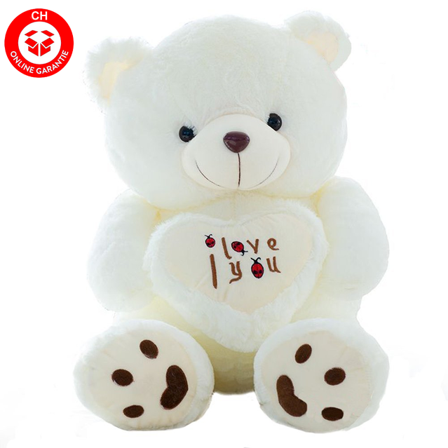 Grosser Teddy Br Plschbr mit Herz I love You Ich liebe dich Glcksbringer Geschenk Frau Freundin Kind 110cm