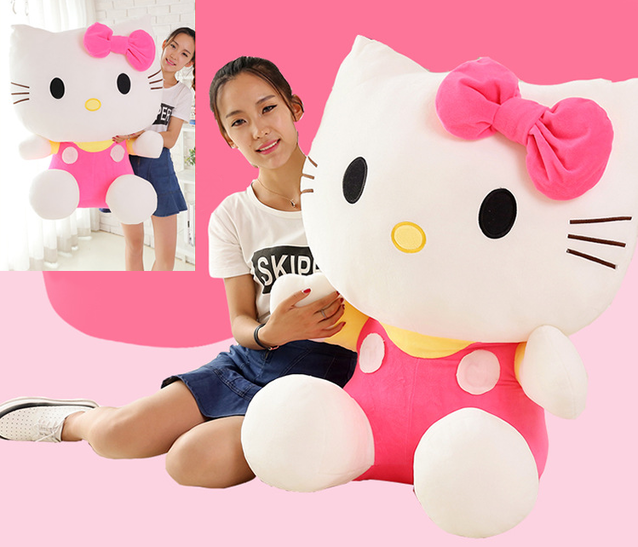 Grosses Hello Kitty Plschtier Hellokitty Plsch Kuschel HK XXL Geschenk Mdchen Neu