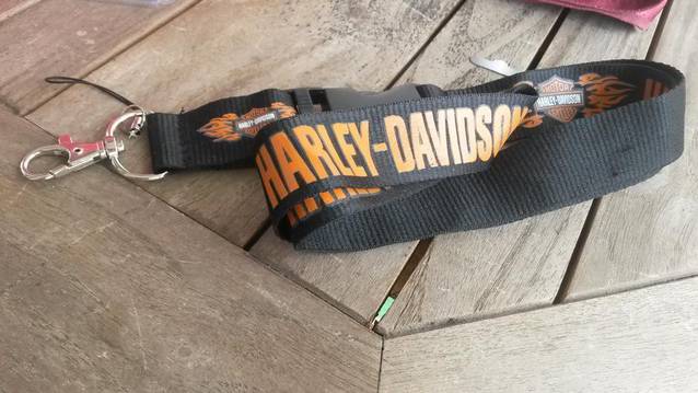 Harley-Davidson Harley Davidson Harley Schlüssel Anhänger Band Schlüsselband Schwarz mit Flammen