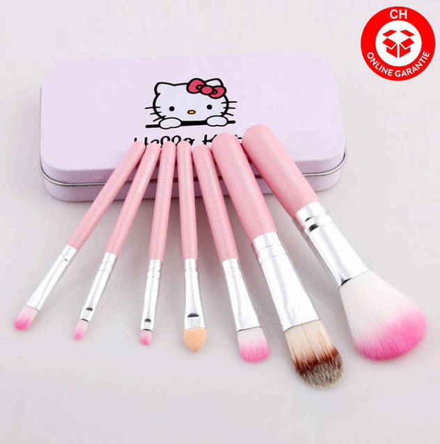 Hello Kitty Hellokitty Pinsel Pinselset Beauty 7 teiliges Set Bürsten Geschenk Mädchen