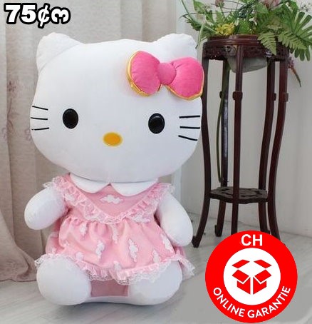 Hello Kitty XXL Plsch Figur 75cm Plschtier Geschenk Mdchen Spielzeug Gross Hellokitty Fanartikel