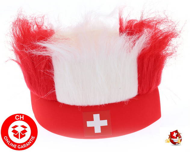 Hopp Schwiiz Schweiz Nati Fanartikel Stirnband Strubbelhaar WM EM Support