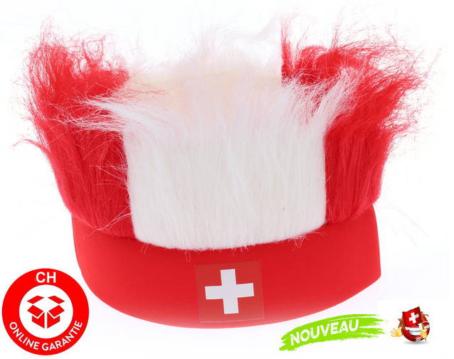 Hopp Schwiiz Schweiz Nati Fanartikel Stirnband Strubbelhaar Fussball Hockey Tennis Schweizer Fan Allez la Suisse Switzerland Fanartikel