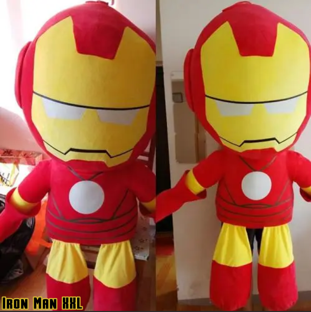 Iron Man Plüsch XXL Figur Plüschfigur Held Kuscheltier Superheld Plüschtier Stofftier 100cm 1m Marvel Avengers Geschenk Kind Kinder Fan TV Kino Comic