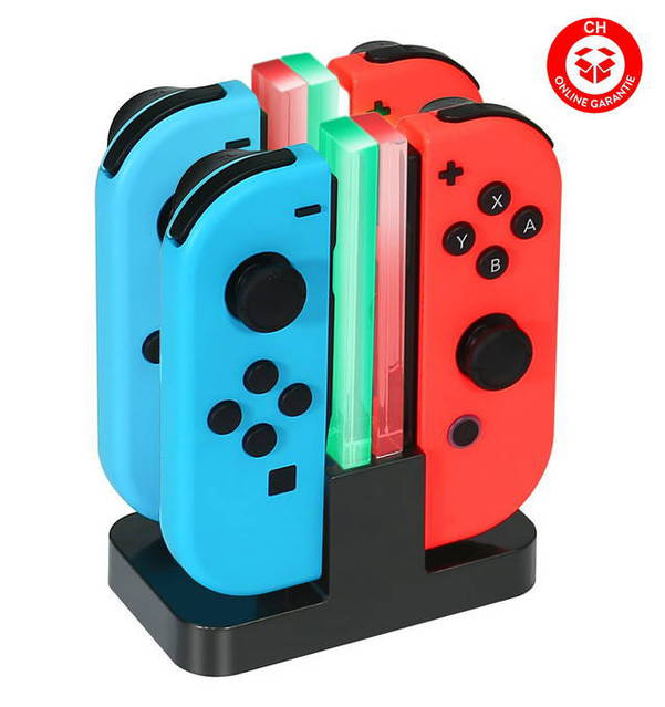Joy-Con Ladegerät Nintendo Switch Joy-Con 4 in 1 Ladegerät Dock Stand mit LED-Anzeige 
